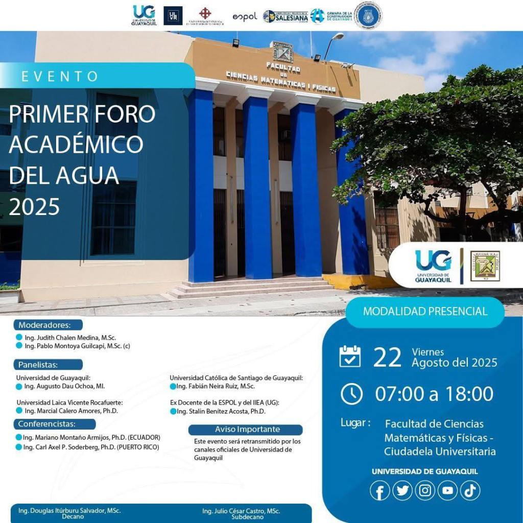 CCM INVITADA AL PRIMER FORO ACADÉMICO DEL AGUA&nbsp;2025